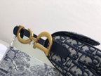 dior-medium-saddle-bag-with-strap-blue-oblique Shoulder
