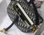 dior-medium-saddle-bag-with-strap-blue-oblique Shoulder