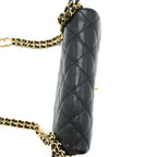 chanel-23c-mini-flap-bag-chain-grained-calfskin-black-copy Shoulder