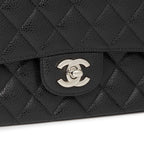 chanel-classic-flap-bag-with-silver-hardware-1 Handle