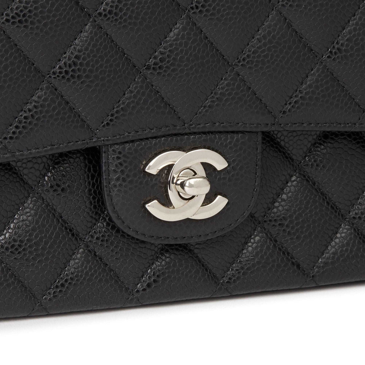 chanel-classic-flap-bag-with-silver-hardware-1 Handle