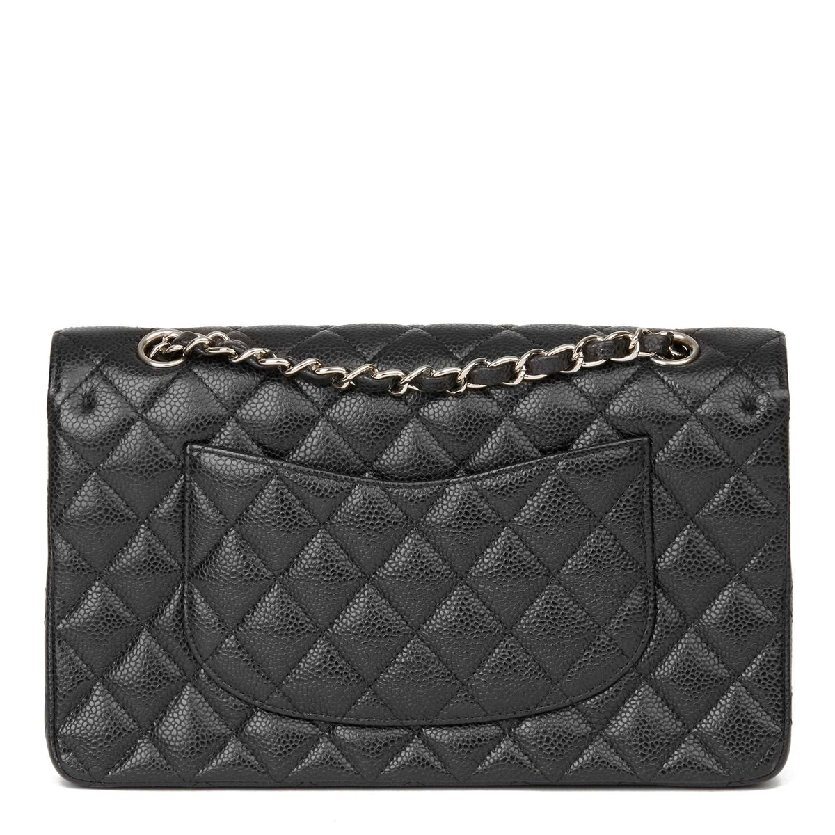 chanel-classic-flap-bag-with-silver-hardware-1 Handle