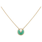 CARTIER AMULETTE GOLD MALACHITE NECKLACE