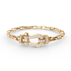 FRED FORCE LARGE HORSESHOE CLASP METAL BRACELET