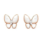 VCA BUTTERFLY MOP DIAMOND EARRINGS