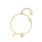 LOUIS VUITTON LOGO STAR MOTIF GOLD BRACELET