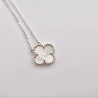 VCA CLOVER 15MM WHITE MOTHER-OF-PEARL SILVER