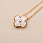 VCA CLOVER 15MM DIAMOND WHITE FRITILLARIA NECKLACE