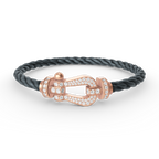 FRED FORCE LARGE HORSESHOE FULL DIAMOND BRACELET ROSE GOLD