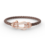 FRED FORCE LARGE HORSESHOE FULL DIAMOND BRACELET ROSE GOLD