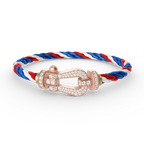 FRED FORCE LARGE HORSESHOE FULL DIAMOND BRACELET ROSE GOLD