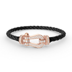 FRED FORCE LARGE HORSESHOE FULL DIAMOND BRACELET ROSE GOLD