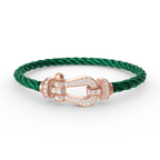 FRED FORCE LARGE HORSESHOE FULL DIAMOND BRACELET ROSE GOLD
