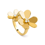 VCA CLOVER COMOS GOLD DIAMOND RING
