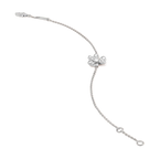 VCA FRIVOLE SILVER FLOWER DIAMOND BRACELET