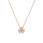 VCA FRIVOLE ROSE GOLD FLOWER DIAMOND NECKLACE