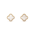 VCA CLOVER MINI GOLD EARRINGS