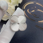VCA CLOVER 25MM SILVER BIG CLOVER NECKLACE