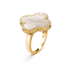 VCA CLOVER WHITE MOP RING