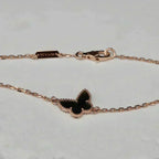 VCA BUTTERFLY ONYX BUTTERFLY BRACELET
