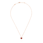 VCA SWEET CLOVER CARNELIAN HEART NECKLACE