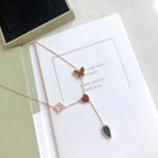 VCA LUCKY SPRING 4 MOTIFS ROSE GOLD NECKLACE