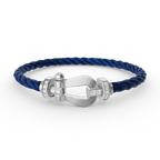 FRED FORCE LARGE HORSESHOE HALF DIAMOND BRACELET SILVER
