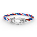 FRED FORCE LARGE HORSESHOE FULL DIAMOND BRACELET SILVER