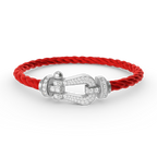 FRED FORCE LARGE HORSESHOE FULL DIAMOND BRACELET SILVER