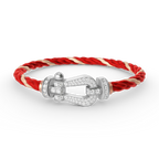 FRED FORCE LARGE HORSESHOE FULL DIAMOND BRACELET SILVER