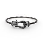 FRED FORCE LARGE HORSESHOE FULL DIAMOND TENNIS BRACELET